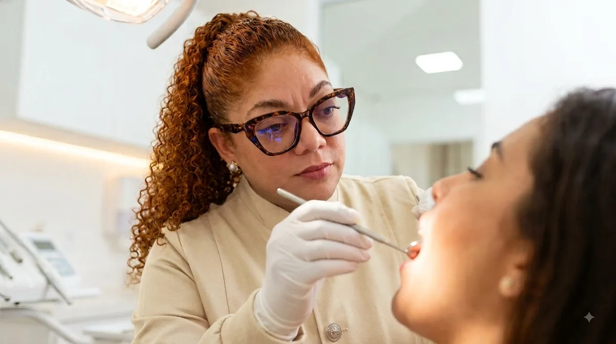 Exame clínico odontológico detalhado